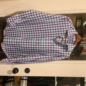 Bugatchi shaped fit XL long sleeved collared shirt